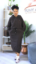 Black Tracksuit with Matching Skirt