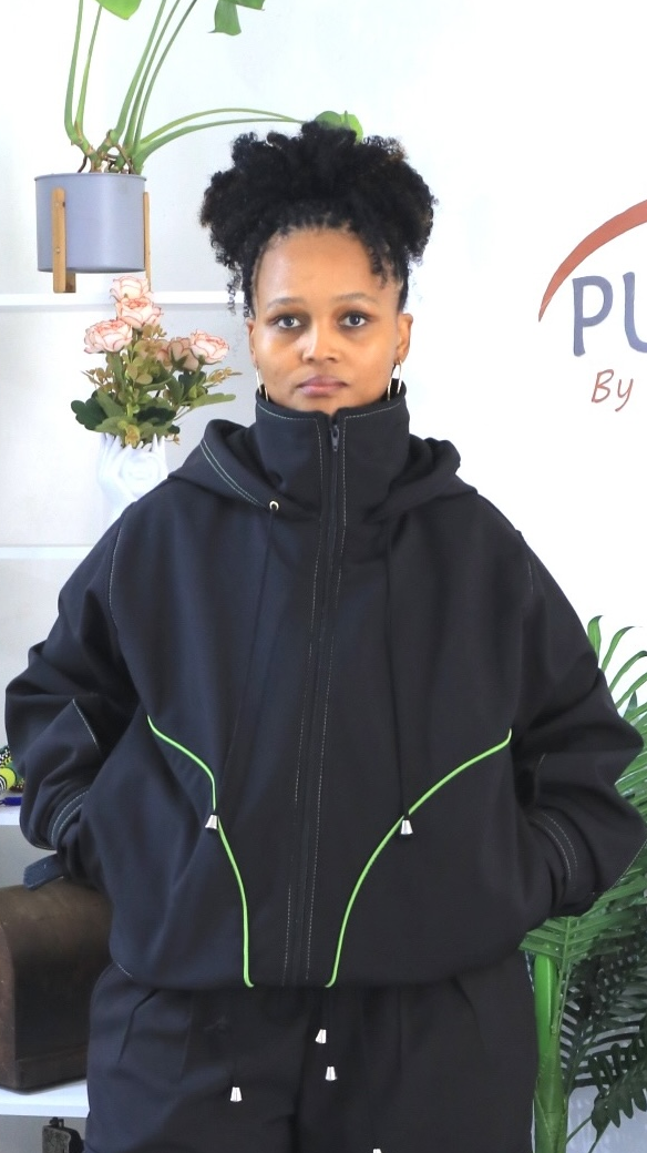 Black Casual winter armor -Jacket Only